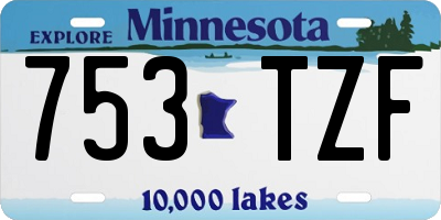 MN license plate 753TZF