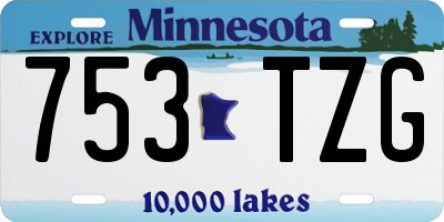 MN license plate 753TZG