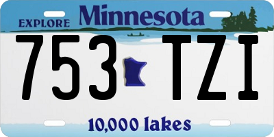 MN license plate 753TZI