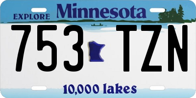 MN license plate 753TZN