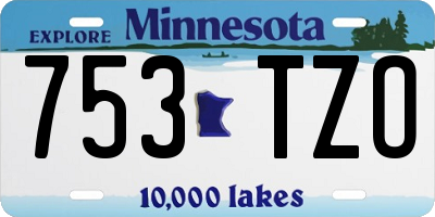 MN license plate 753TZO