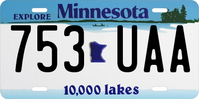 MN license plate 753UAA