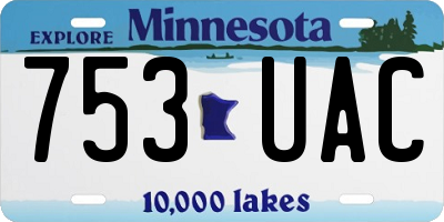 MN license plate 753UAC