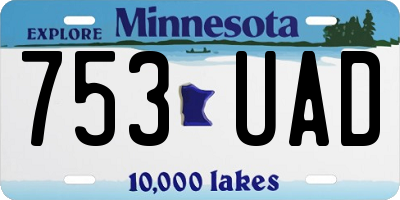 MN license plate 753UAD