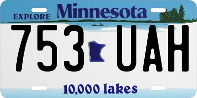 MN license plate 753UAH