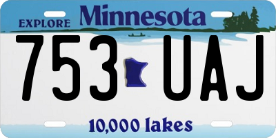 MN license plate 753UAJ