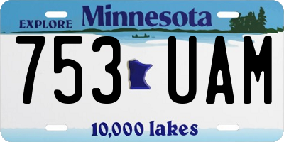 MN license plate 753UAM