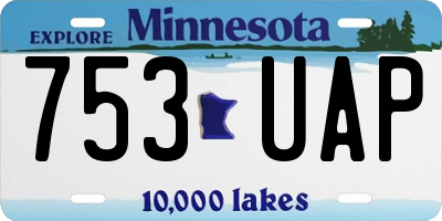 MN license plate 753UAP