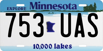 MN license plate 753UAS