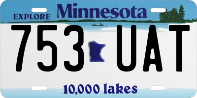 MN license plate 753UAT