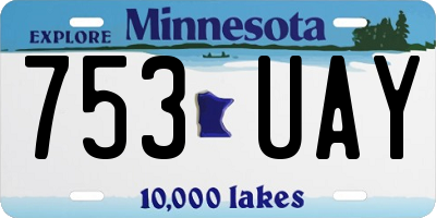 MN license plate 753UAY