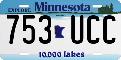 MN license plate 753UCC