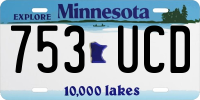 MN license plate 753UCD