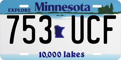 MN license plate 753UCF