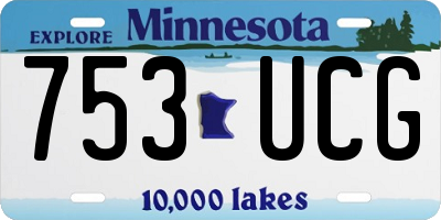 MN license plate 753UCG