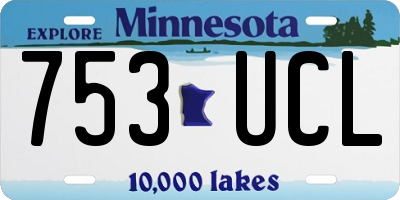 MN license plate 753UCL