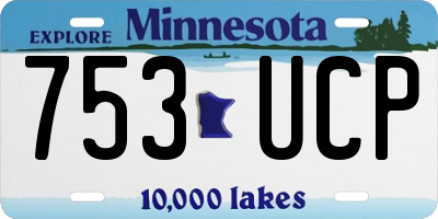 MN license plate 753UCP