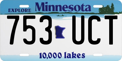 MN license plate 753UCT