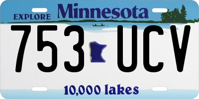 MN license plate 753UCV