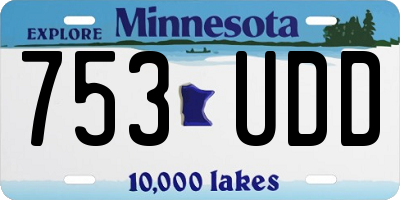 MN license plate 753UDD