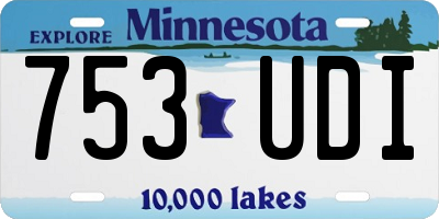 MN license plate 753UDI