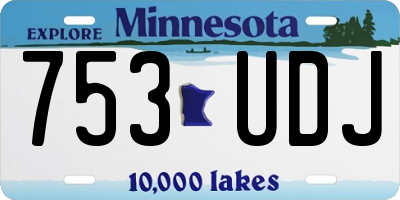 MN license plate 753UDJ