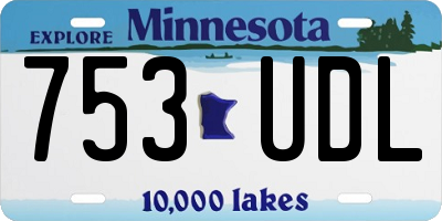 MN license plate 753UDL