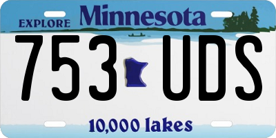 MN license plate 753UDS