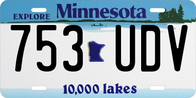 MN license plate 753UDV