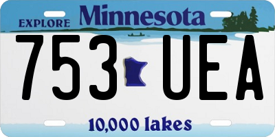 MN license plate 753UEA