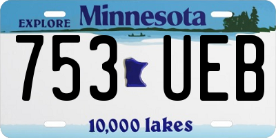 MN license plate 753UEB