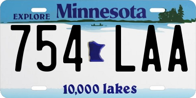 MN license plate 754LAA