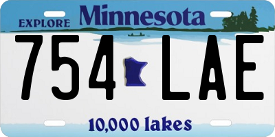 MN license plate 754LAE