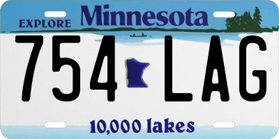 MN license plate 754LAG