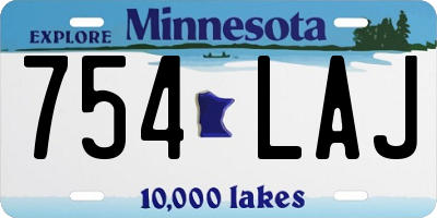 MN license plate 754LAJ