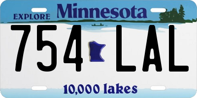 MN license plate 754LAL