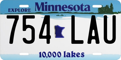 MN license plate 754LAU