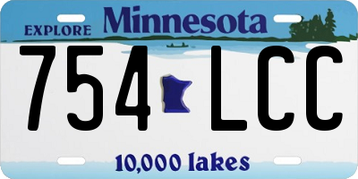 MN license plate 754LCC