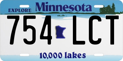 MN license plate 754LCT