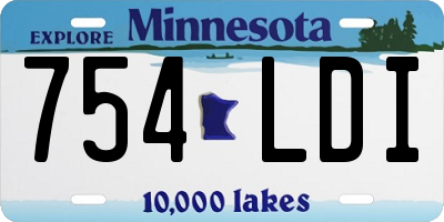 MN license plate 754LDI
