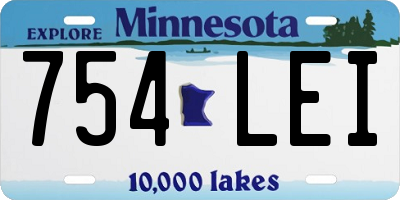 MN license plate 754LEI