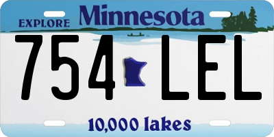 MN license plate 754LEL