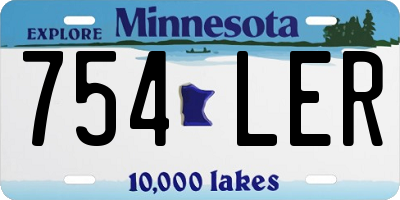 MN license plate 754LER