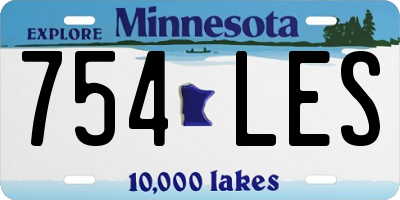 MN license plate 754LES