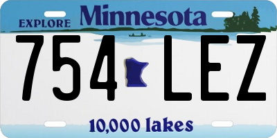 MN license plate 754LEZ