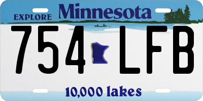 MN license plate 754LFB