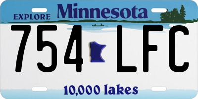 MN license plate 754LFC