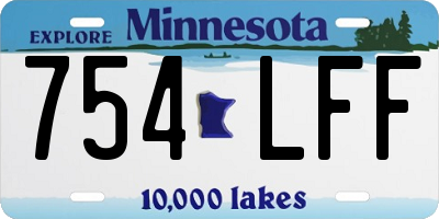 MN license plate 754LFF