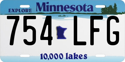MN license plate 754LFG