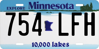 MN license plate 754LFH